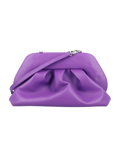 Shop Themoirè Tasche Bios Ruched Clutch Bag In Purple
