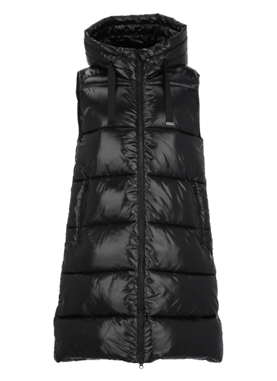 Shop Save The Duck Iria Drawstring Hooded Gilet In Black