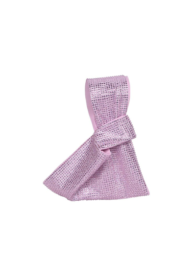 Shop Giuseppe Di Morabito Knot Detailed Asymmetric Mini Top Handle Bag In Pink