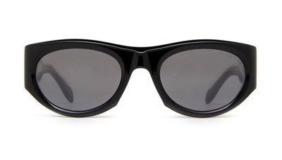 Shop Cutler And Gross Round Frame Sunglasses In Black