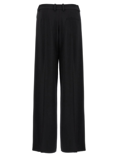 Mugler Cut-out Wide-leg Tailored Trousers In Black