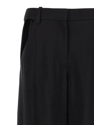 Mugler Cut-out Wide-leg Tailored Trousers In Black