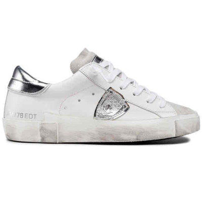 Shop Philippe Model Shoes In White/silver