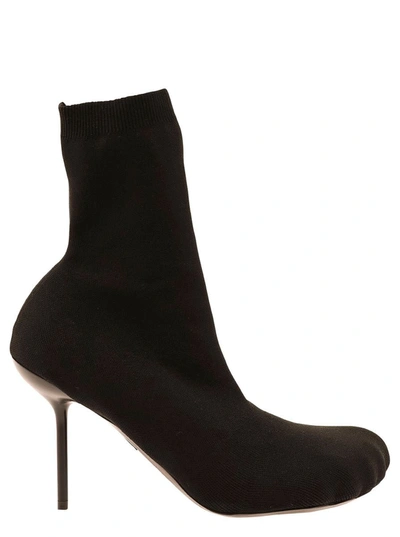 Shop Balenciaga 'anatomic' Black Ankle Boots With Five Finger Shape In Stretch Polyamide Woman