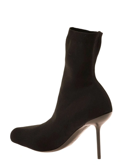Shop Balenciaga 'anatomic' Black Ankle Boots With Five Finger Shape In Stretch Polyamide Woman