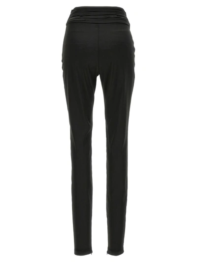 Area Black High Wasted Star Stud Leggings In Black