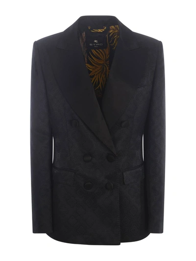 Shop Etro Jacket  "floral Jacquard" In Black