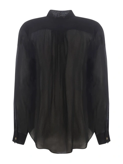 Forte Forte Motif Embroidered Buttoned Shirt In Black