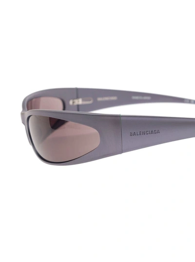 Shop Balenciaga Grey 'reverse Xpander 2.0 Rectangle' With Logo In Aluminum Woman