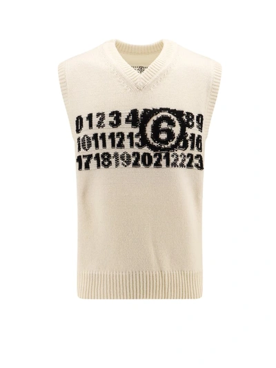 Shop Mm6 Maison Margiela Vest In White