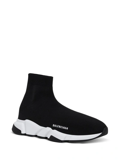 Shop Balenciaga Speed ​​sneakers With Logo In Black