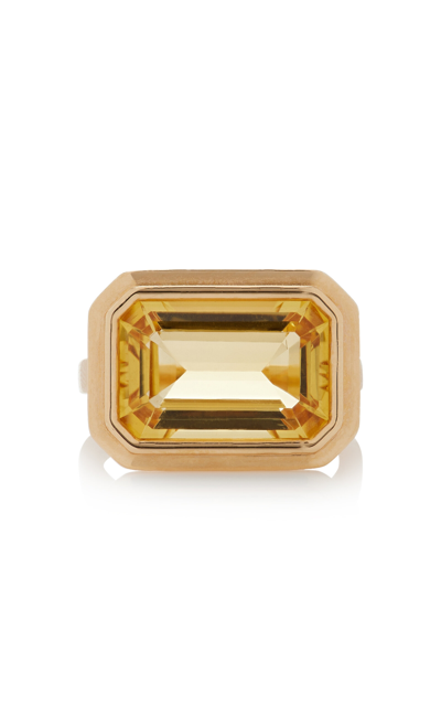 Shop Goshwara 18k Yellow Gold Citrine Ring