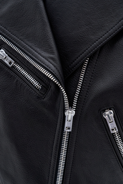 Shop Filippa K 93 Leather Biker Jacket In Black