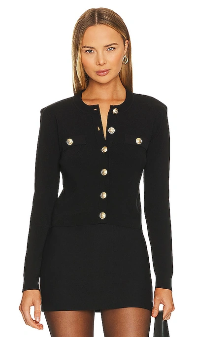 Shop L Agence Toulouse Cardigan In Black
