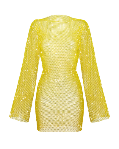 Shop Santa Brands Yellow Diamond Mini Dress
