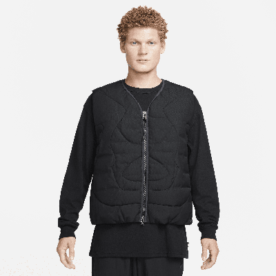 Shop Nike Men's  Sportswear Tech Pack Therma-fit Adv Insulated Vest In Black