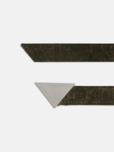Attico Dark Grey And Sand Belt In Dark Grey And Sand