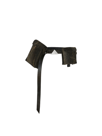 Attico Dark Grey And Sand Belt In Dark Grey And Sand