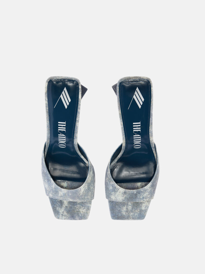Attico Mule ''mini Devon'' Blue Denim In Blue Denim