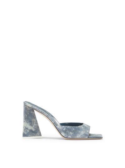 Attico Mule ''mini Devon'' Blue Denim In Blue Denim