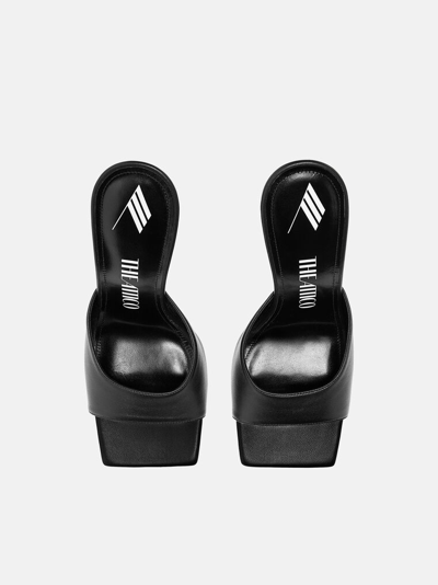 Attico Cheope 105 Leather Mules In Black