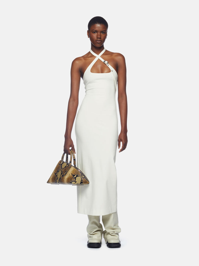 Shop Attico The  Dresses Gend - White Midi Dress White Main Fabric: 68% Rayon 27% Polyamide 5% Spandex, Se