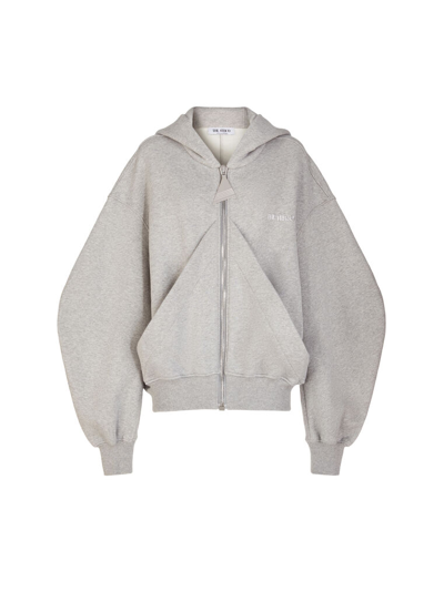 Shop Attico Melange Grey Sweatshirt In Light Grey Melange