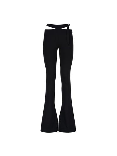 Shop Attico The  Bottoms Gend - Black Long Pants Black Main Fabric: 68% Rayon 27% Polyamide 5% Sapphires,