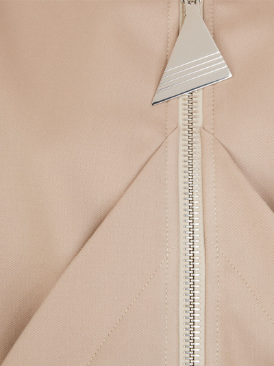 Shop Attico The  Outerwear Gend - Beige Bomber Beige Main Fabric: 100% Virgin Wool, Lining: 100% Viscose