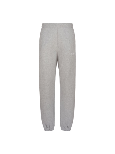 Shop Attico ''penny'' Melange Grey Long Pants In Light Grey Melange