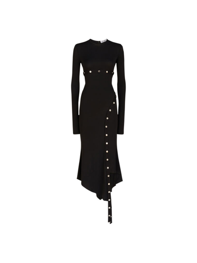 Shop Attico The  Dresses Gend - Black Midi Dress Black Main Fabric: 75% Acetate 20% Polyamide 5% Other Fib