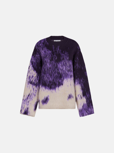 Shop Attico The  Tops Gend - Purple Shades Sweater Purple Shades Main Fabric: 50% Virgin Wool 50% Acrylic