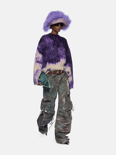 Shop Attico The  Tops Gend - Purple Shades Sweater Purple Shades Main Fabric: 50% Virgin Wool 50% Acrylic
