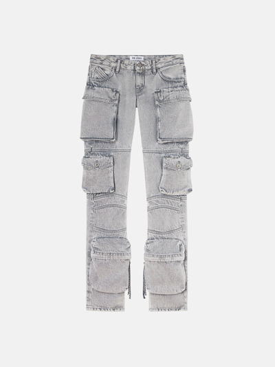 Shop Attico ''essie'' Light Grey Long Pants