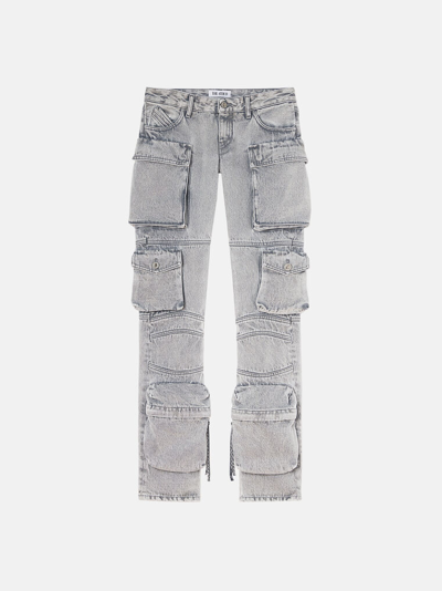 Attico Ladies Grey Essie Long Pants In Light Grey
