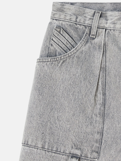 Shop Attico ''effie'' Light Grey Long Pants
