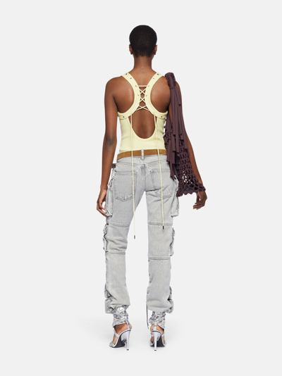 Attico Ladies Grey Essie Long Pants In Light Grey