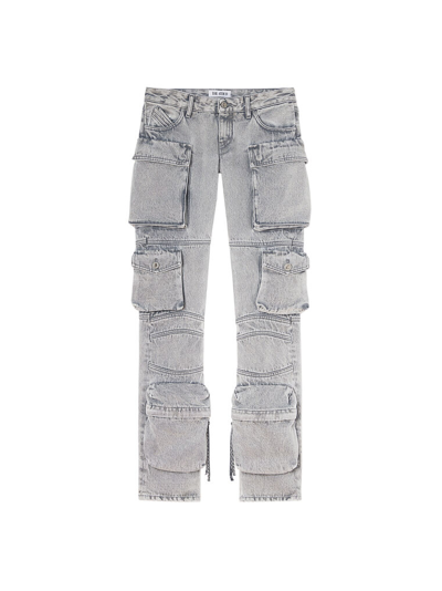 Shop Attico ''essie'' Light Grey Long Pants