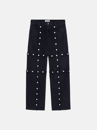 Shop Attico The  Bottoms Gend - Black Long Pants Black Main Fabric: 100% Cotton, Lining: 65% Polyester 35%