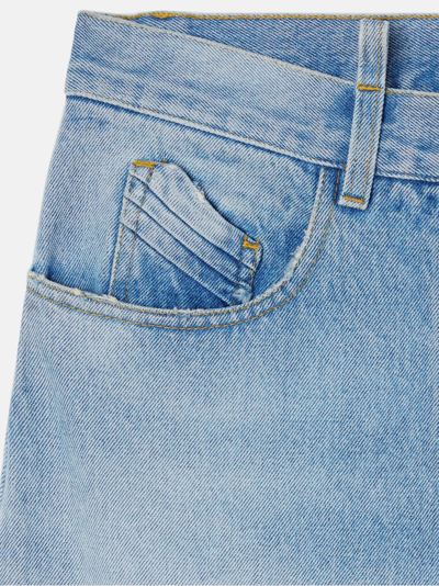 Attico Ashton Mid-rise Wide-leg Jeans In Sky Blue