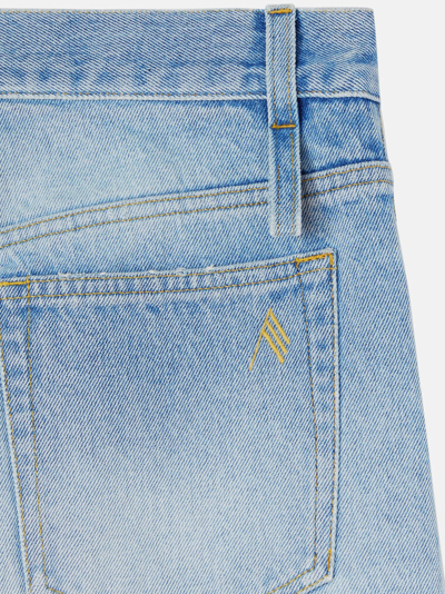 Attico Ashton Mid-rise Wide-leg Jeans In Sky Blue
