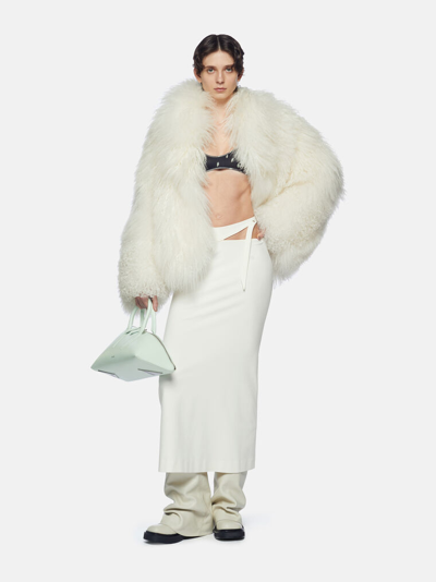 Shop Attico The  Outerwear Gend - White Short Coat White Main Fabric: 100% Mongolia Fur, Lining: 100% Visc