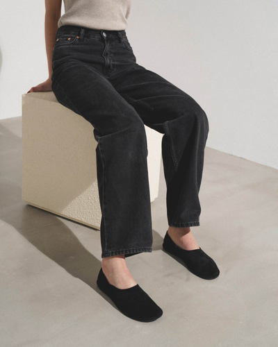 Shop The Row Canal Slip-on Black Suede Loafers