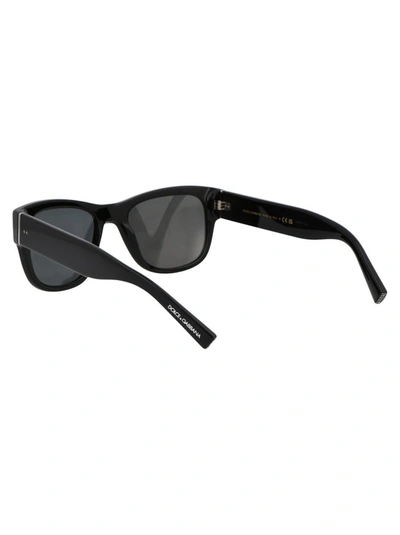 Dolce & Gabbana Domenico Logo-print Sunglasses In 501/m Black