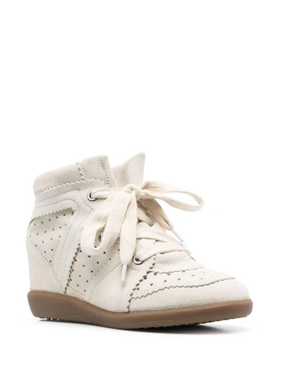 Shop Isabel Marant 50mm Heel Shoes In Chalk