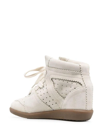 Shop Isabel Marant 50mm Heel Shoes In Chalk