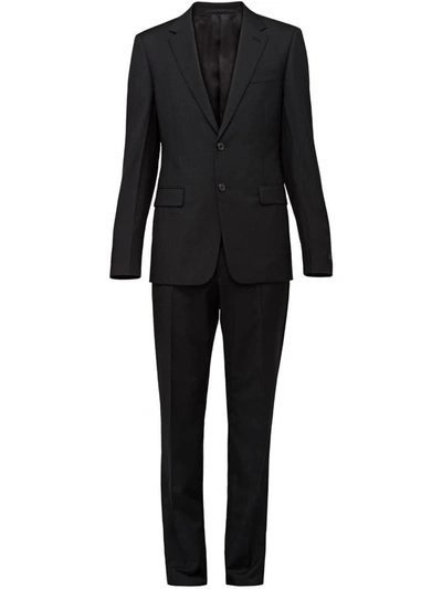 Shop Prada Slim Fit Two Piece Suit In Nero