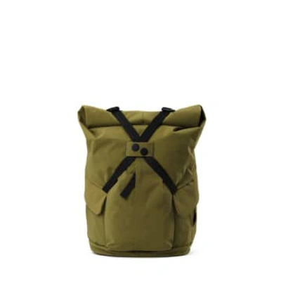 Shop Pinqponq Kross Solid Olive Backpack