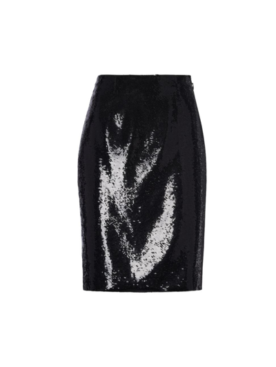 Shop Prada Women's Sequined Mini-skirt In Black