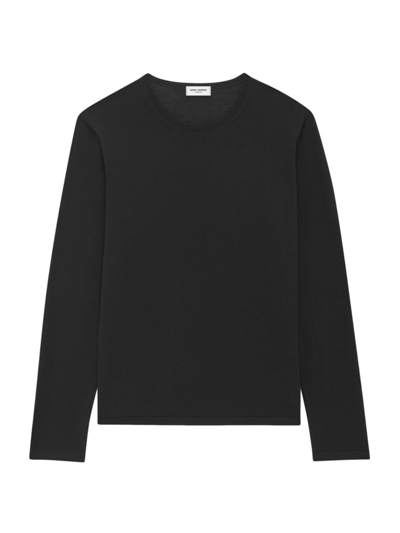 Shop Saint Laurent Men's Sweater In Wool In Black